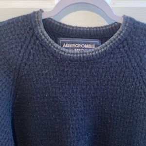 Abercrombie & Fitch Sweater Lambswool Navy Blue Size S